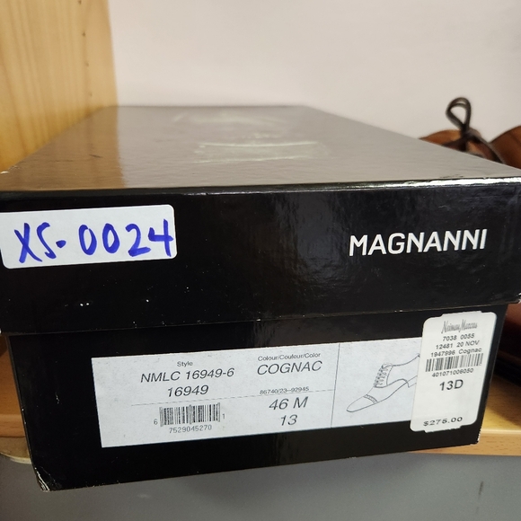 Magnanni \'Carlito\' Cap Toe Cognac Brown Leather Derby Shoes Men’s Size 13 M Box main image 3